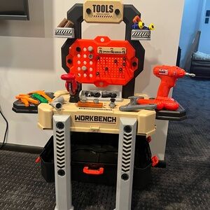 Kids Toy Workbench with Tools - Foldable